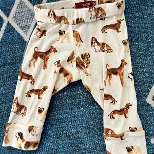 Milkbarn Natural Dog Organic Cotton Baby Jogger Pants, size 6-12 months